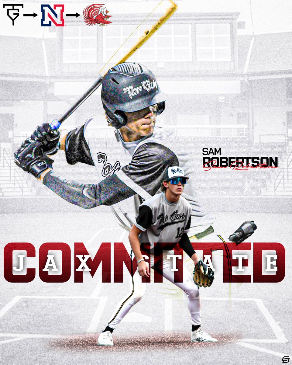 Top Gun Baseball (@topgun_baseball) on Twitter photo Huge Congrats to Sam Robertson (<a href="/imsamrobertson/">Sam Robertson ✞</a>) and his Family on his commitment to JSU (<a href="/JaxStateBB/">Jax State Baseball</a>). Elite defender with a big time bat that will steal a lot of bags. Very impressive Mr. Robertson!!! #TopGunFamily #ThankGod Huge Congrats to Sam Robertson (<a href="/imsamrobertson/">Sam Robertson ✞</a>) and his Family on his commitment to JSU (<a href="/JaxStateBB/">Jax State Baseball</a>). Elite defender with a big time bat that will steal a lot of bags. Very impressive Mr. Robertson!!! #TopGunFamily #ThankGod