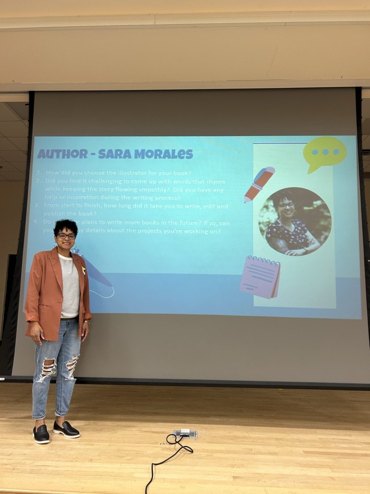 MorganElementa2's tweet photo. What a fabulous Culture of the Arts assembly we had yesterday. Our students experienced storytelling through Bollywood dancing, our chorus performed and we heard from author, Sara Morales. #morganmaverickadventures #learninginclemmons #wsfcs #morganstrong https://t.co/FYocRSlsb0