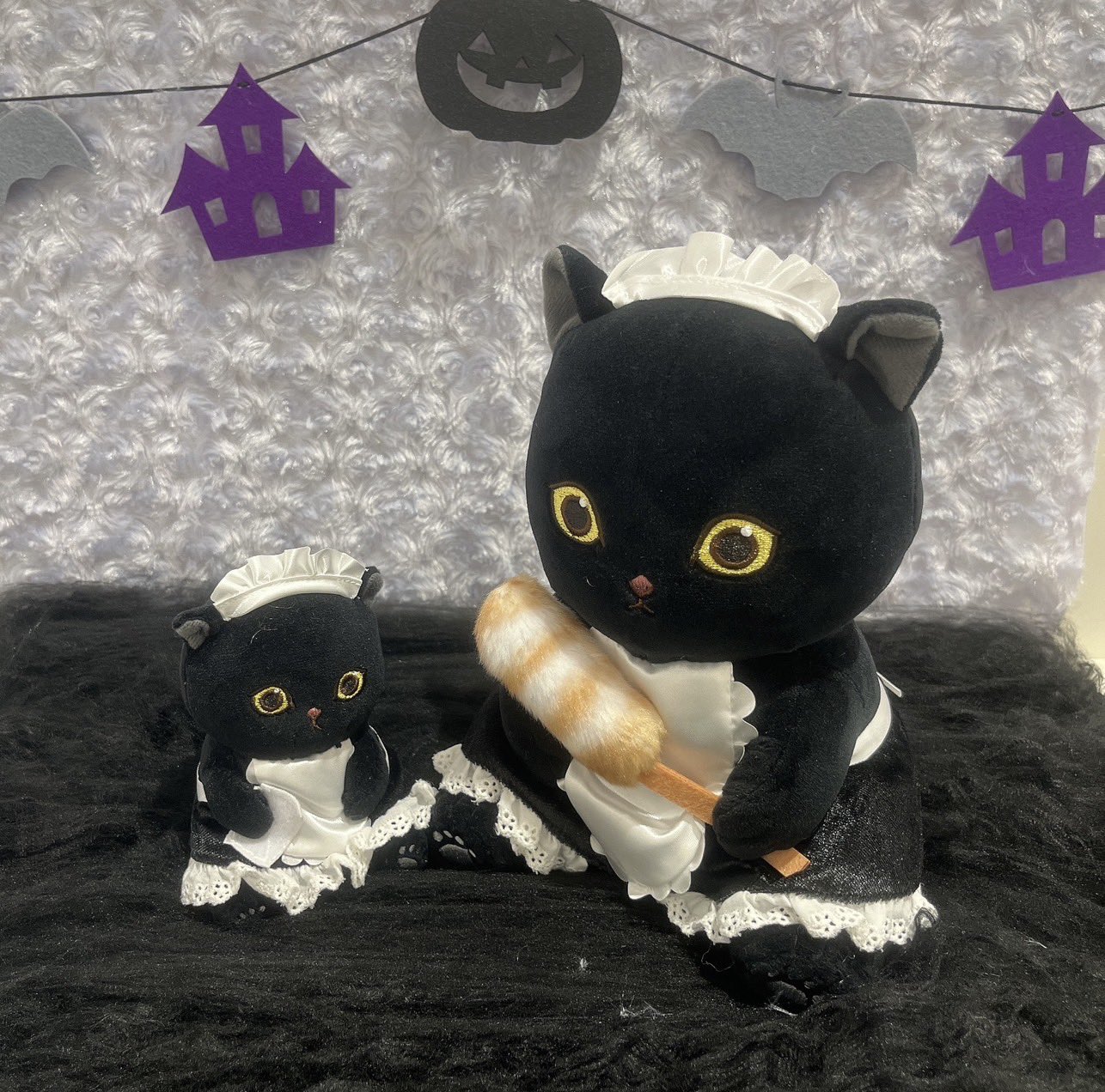 ぬいぐるみ モフサンド 長 メイドくろにゃん