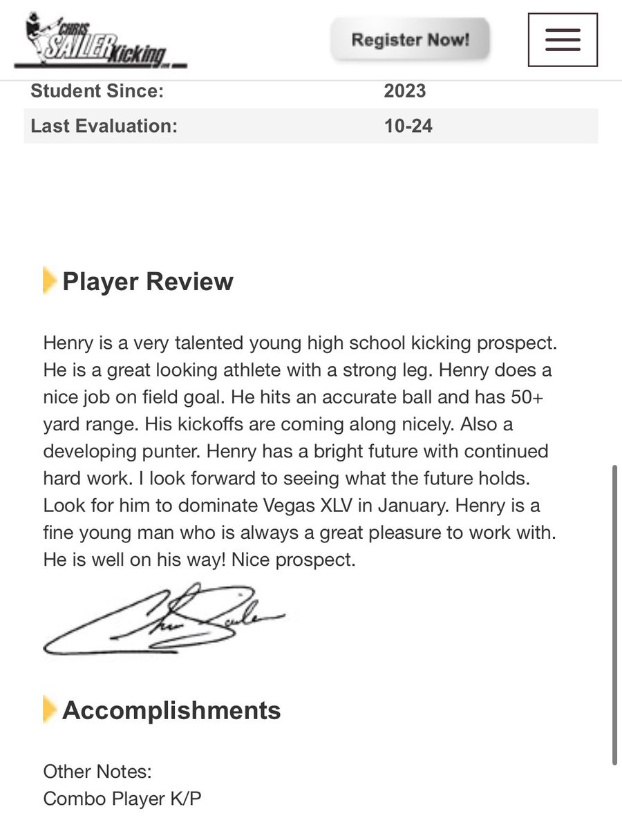 Henry McGill ‘27 (@henrymcgill_) on Twitter photo Glad to continue to improve as a combo player. Excited to be ranked a 4.5⭐️ kicker and a 4⭐️ punter by <a href="/Chris_Sailer/">Chris Sailer Kicking</a> (9th in 🇺🇸). Thankful for all opportunities to compete with the best.
<a href="/OberkromKicking/">Jaden Oberkrom</a> <a href="/SuperFanMen/">St. Mark’s Super Fan Men</a> <a href="/TXPrivateFBGuy/">Texas Private School Football</a> <a href="/SMTXfootball/">St. Mark's Football</a> Glad to continue to improve as a combo player. Excited to be ranked a 4.5⭐️ kicker and a 4⭐️ punter by <a href="/Chris_Sailer/">Chris Sailer Kicking</a> (9th in 🇺🇸). Thankful for all opportunities to compete with the best.
<a href="/OberkromKicking/">Jaden Oberkrom</a> <a href="/SuperFanMen/">St. Mark’s Super Fan Men</a> <a href="/TXPrivateFBGuy/">Texas Private School Football</a> <a href="/SMTXfootball/">St. Mark's Football</a>