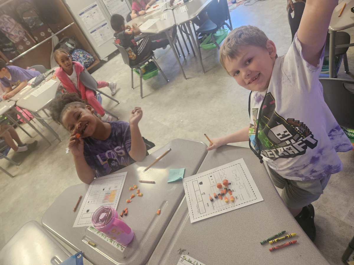 MrsManning517's tweet photo. Candy corn math, graphing and building fact families #Winningforkids #HamptonProud @HES_HCS https://t.co/p8JVGTNzeR