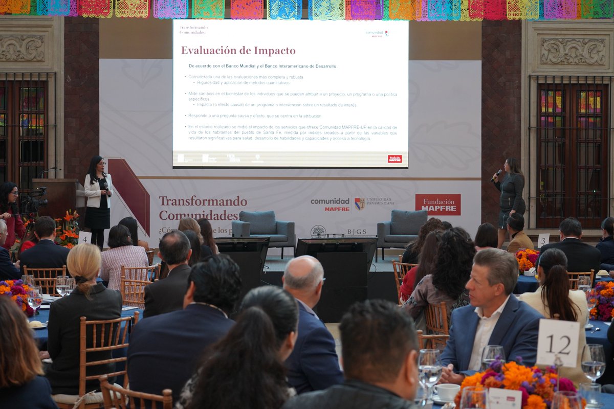📢 Hoy presentamos con orgullo los resultados del estudio de Evaluación de Impacto 2022-2024 de Comunidad MAPFRE-UP, liderado por las investigadoras de la Facultad de Empresariales de la Panamericana, Dra. Marisol Velázquez y Dra. Lorena de la Torre.