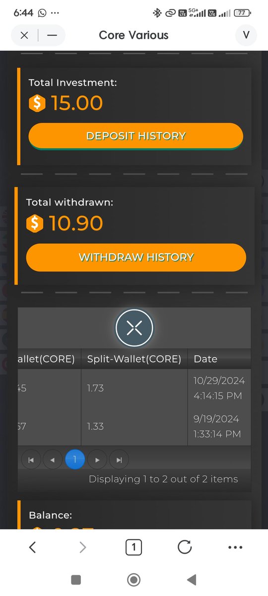 vk8460565's tweet photo. @corevarious My Withdrawal Done But not credited in My Token Poket wallet what I do https://t.co/vbcdXY9vtm