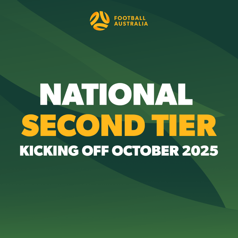 FootballAUS's tweet photo. CONFIRMED: The National Second Tier competition will launch in October 2025.

Today marks a significant step forward in Football Australia's commitment to elevating the domestic club football landscape in Australia.

All the details 👇
