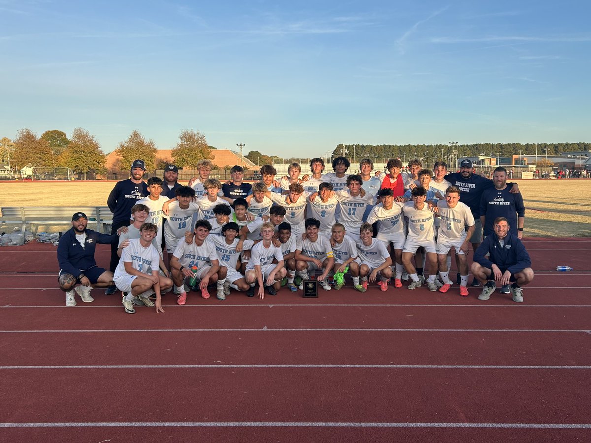 SRiverAthletics's tweet photo. Congratulations Boys Soccer!  Regional Champions! 4-1 win over JM Bennett!  Seahawks will host State Quarterfinals Friday November 1st at 7pm vs. Chopticon High School!  WERSR!
https://t.co/49uBRyIHK8 https://t.co/DmWuDuDOox