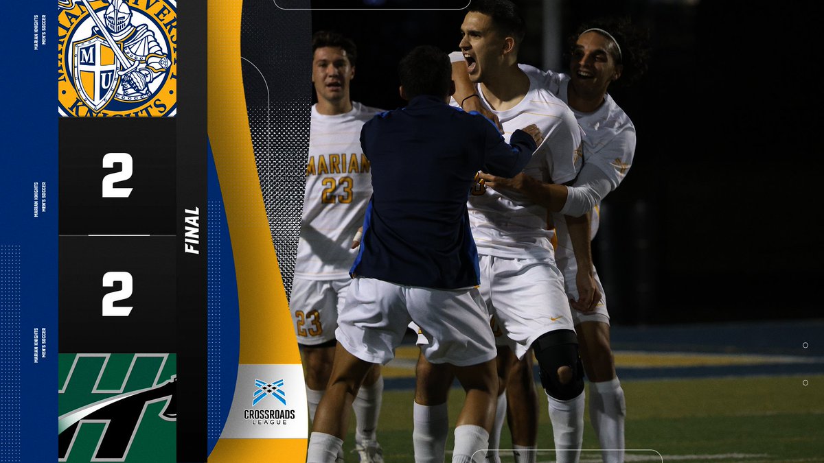 Marian Knights (@muknights) on Twitter photo MSOC | FINAL | Marian 2-2 Huntington
<a href="/MarianMSOC/">Marian University Men's Soccer</a> makes a heroic comeback thanks to Sam Wehaus' brace, but are unable to get a go-ahead goal as the Knights draw on senior night 2-2
Marian will be the four-seed in next week's Crossroads League Tournament Quarterfinal MSOC | FINAL | Marian 2-2 Huntington
<a href="/MarianMSOC/">Marian University Men's Soccer</a> makes a heroic comeback thanks to Sam Wehaus' brace, but are unable to get a go-ahead goal as the Knights draw on senior night 2-2
Marian will be the four-seed in next week's Crossroads League Tournament Quarterfinal