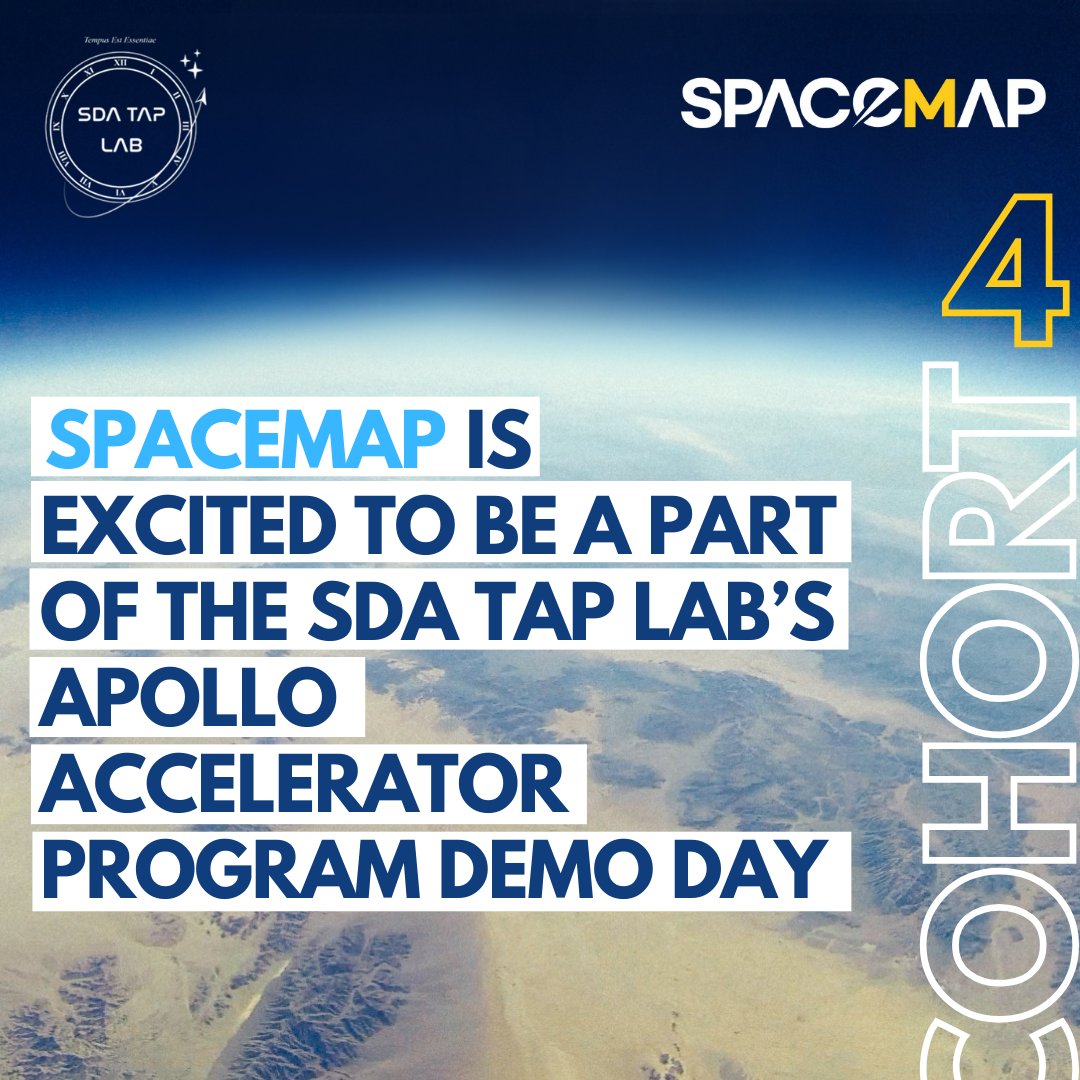SpaceMap42's tweet photo. 🚀 Spacemap is thrilled to have participated in the SDA TAP Lab's Apollo Accelerator Cohort 4 Demo Day alongside @QuasarSat, @StottlerHenke, @TurionSpace,  @KayhanSpace, and @LifeAtBooz 🚀

#ApolloAccelerator #DemoDay #Spacemap #Innovation #StartupJourney https://t.co/mNLHzZTf6o