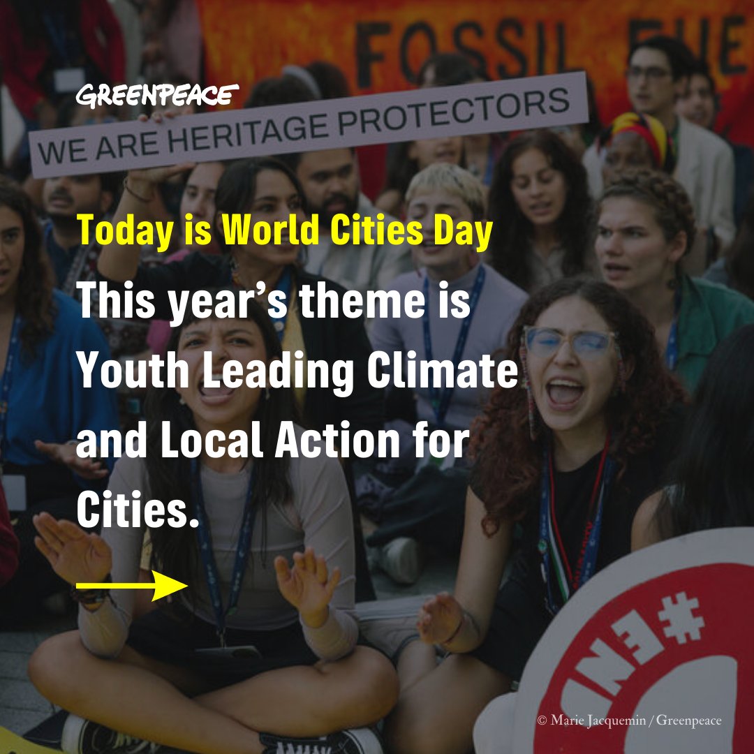 Today is World Cities Day! 🌍
This year's theme is Youth Leading Climate and Local Action for Cities. 

Last year, at #COP28, young voices from the most climate-vulnerable regions took center stage, offering groundbreaking perspectives that shaped the climate negotiations.  [1/3]