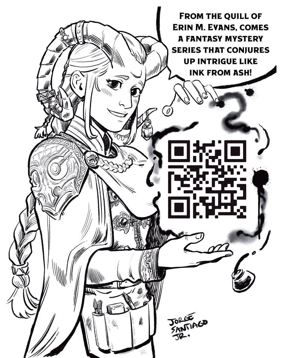 Day 29! A sticker design for <a href="/erinmevans/">Erin M. Evans (INACTIVE)</a> to promote her awesome Books of the Usurper! The code is conjured by ink specialist Yinii, the greatest character. 

#booksoftheusurper #inktober #empireofexiles #relicsofruin #inktober2024 #fantasy #fantasybooks #erinmevans #fantasyart