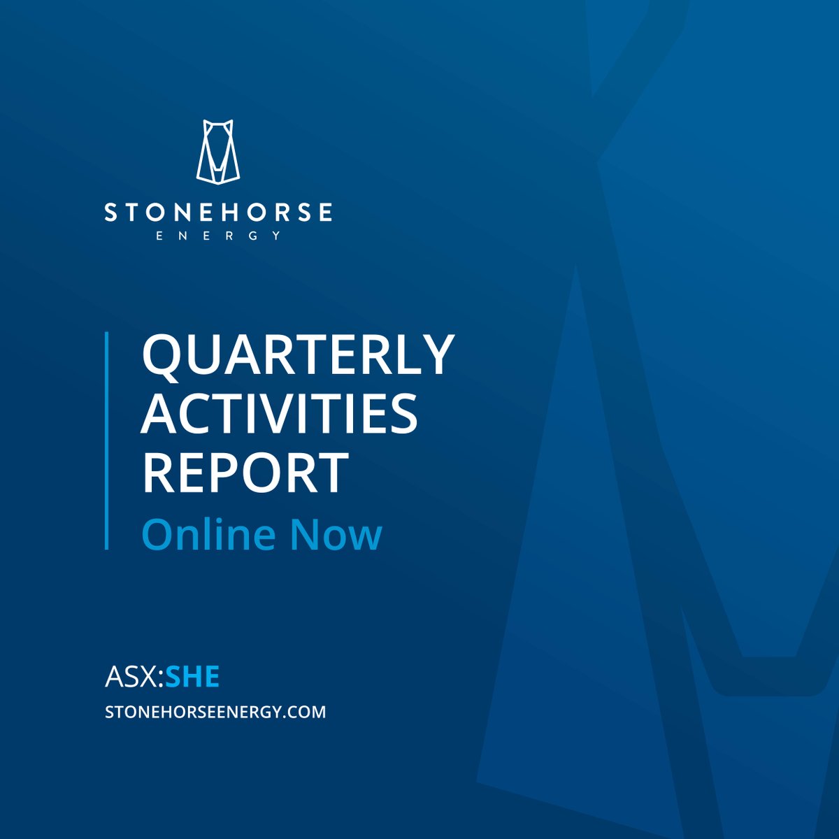 #ASXNews

$SHE.AX is pleased to present its Quarterly Activities Report for the quarter ended 30 September 2024.

VIEW the Report loom.ly/E4RQlB8

#StonehorseEnergy #Shareholders #oilandgas #Investing #SeptemberReport