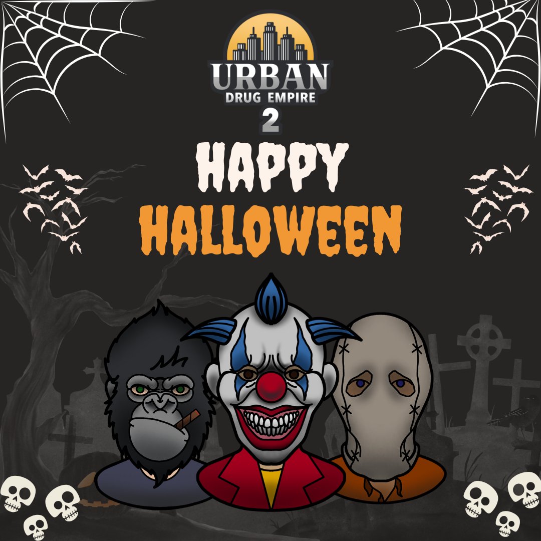 CybertaleGames's tweet image. 🎃 Happy Halloween from Urban Drug Empire 2! 🎃

Halloween wouldn’t be complete without a few masked faces, right?
#UrbanDrugEmpire2 — coming soon!