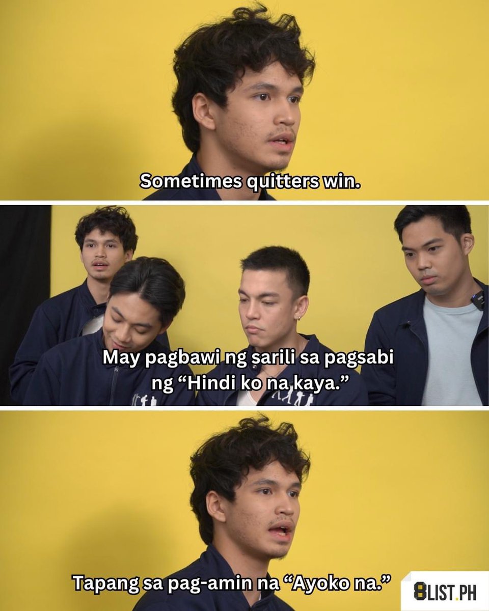 TAPANG at PANANALIG SA SARILI. 

“Sometimes, quitting is the bravest thing to do. Remember, it’s your journey. You get to decide when to pause, pivot, or quit.”