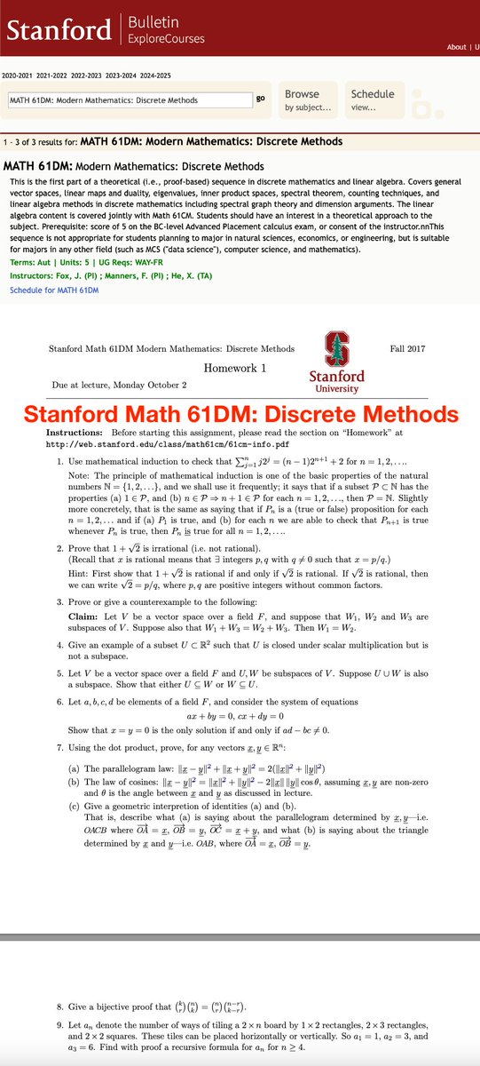 deedydas's tweet image. I gave AI control of my computer and asked it to &quot;solve homework 1 of Stanford discrete math class (Math 61DM)&quot;.

It found the problem set, downloaded Latex, solved every question, and compiled it to a PDF... in FIVE minutes.

Will any college student ever do homework again?