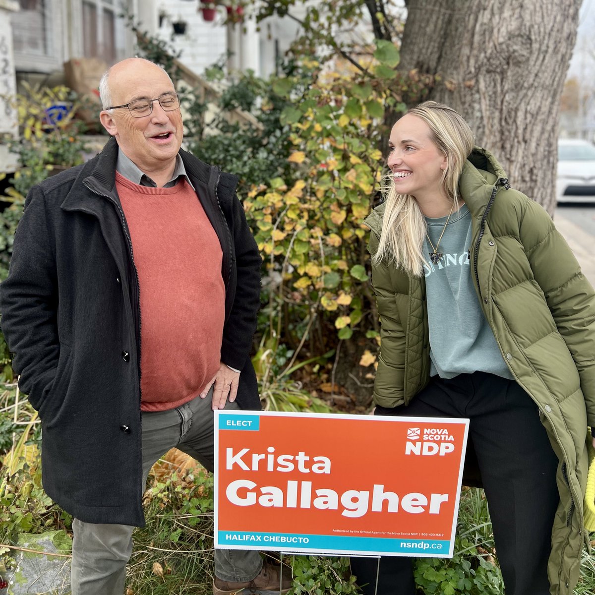 Krista Gallagher • Halifax Chebucto NDP (@kristag_ndp) on Twitter photo So excited to be running in Halifax Chebucto with <a href="/ChenderClaudia/">Claudia Chender</a> and the <a href="/NSNDP/">Nova Scotia NDP</a>!
I’ve been out knocking on doors in Halifax Chebucto along with my friend <a href="/GaryBurrill/">Gary Burrill</a> (who isn’t re-offering this election, and whose big shoes I hope to fill) this week.
KristaGallagher.nsndp.ca So excited to be running in Halifax Chebucto with <a href="/ChenderClaudia/">Claudia Chender</a> and the <a href="/NSNDP/">Nova Scotia NDP</a>!
I’ve been out knocking on doors in Halifax Chebucto along with my friend <a href="/GaryBurrill/">Gary Burrill</a> (who isn’t re-offering this election, and whose big shoes I hope to fill) this week.
KristaGallagher.nsndp.ca