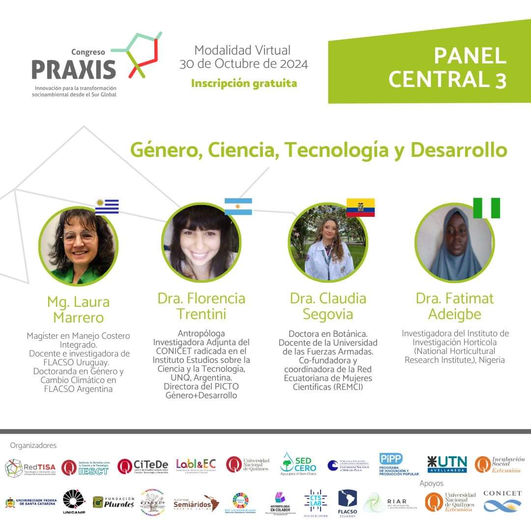 [EVENTO]
#congresopraxis2024 
Te invitamos a participar del Panel Central 3 "Género, ciencia, tecnología y desarrollo":
youtube.com/playlist?list=…
