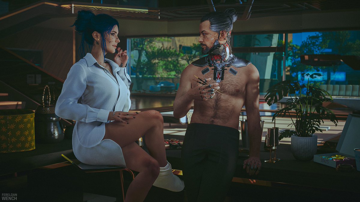fereldanwench's tweet image. ♡ KINKTOBER 2024 // day 31: aftercare

For @LuaSpicyHours #Kinktober prompts ♡

#GoroTakemura #Cyberpunk2077 #Cyberpunk2077Photomode #VirtualPhotography