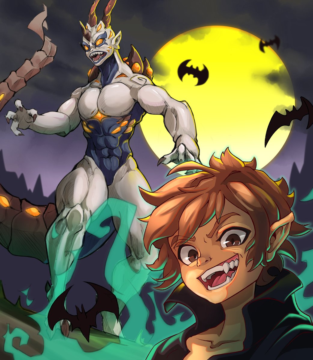 Happy #Halloween! A #wakfu fanart during stream. Inspired in the DaryaBler Adamai design. Thanks!
