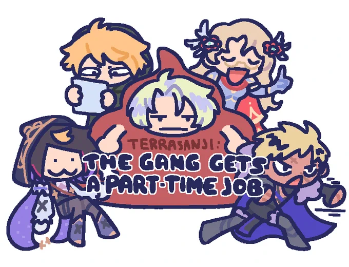 After making a mock-up #Terrasanji video, I ended up getting a couple friends together to make an actual mini-RPG Join Clark and Vantis on a non-canon imagining of their sidequest mentioned in the play, in  The Gang Gets a Part-Time Job  More in  