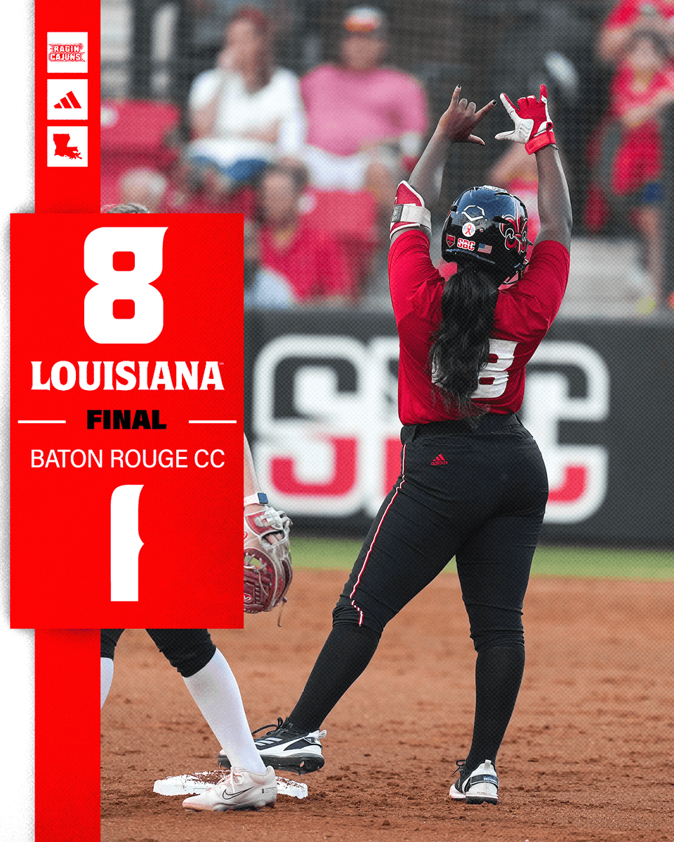 RaginCajunsSB's tweet photo. 🍂🥎 Fall Ball 𝗙𝗜𝗡𝗔𝗟 𝗦𝗖𝗢𝗥𝗘
➡️ 𝘃𝘀. 𝗕𝗮𝘁𝗼𝗻 𝗥𝗼𝘂𝗴𝗲 𝗖𝗖

UP NEXT:
Friday, Nov. 1
at McNeese - 5:00pm
📍 Lake Charles, LA

#GeauxCajuns https://t.co/nZReUiICY3