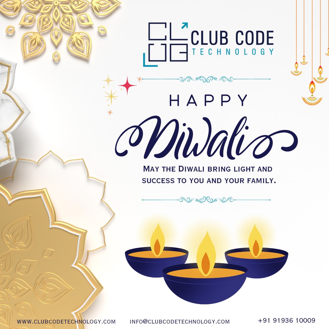CodeTechnology's tweet image. Happy Diwali &amp;amp; a Prosperous New Year from all of us at Club Code Technology! 🪔✨ 
#diwali2024 #clubcodetechnology #happydiwali #teamcct #zohopartner #zohoanz #zohoexperts #zoho #webdevelopment #businessgrowth