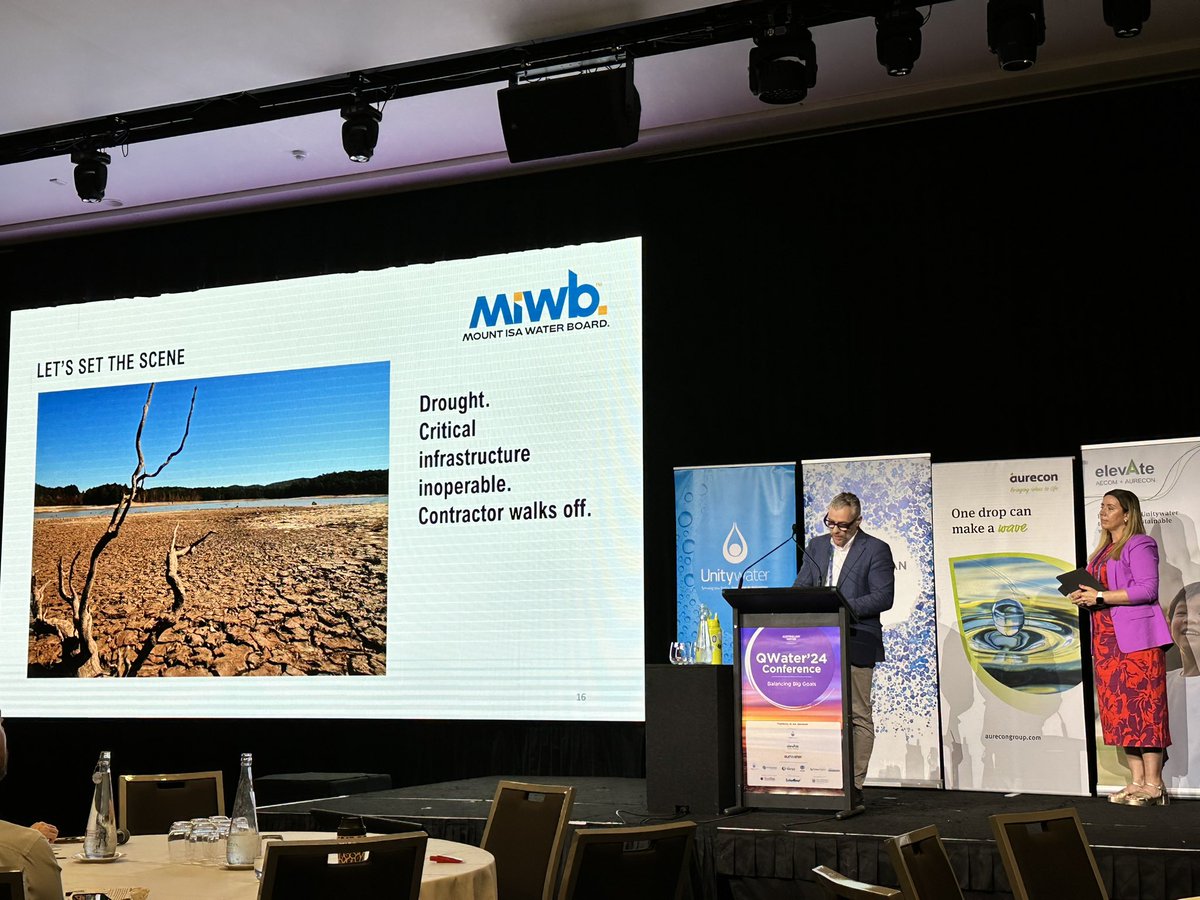 greg_ryan's tweet photo. @AustralianWater #qwater an inspiring presentation from Mr Isa Water CEO Bill Estaves &amp; Board Director Janice Wilson about a highly effective collaboration and leadership engagement approach to successfully address a significant water supply issue &amp; enhance contractor outcomes https://t.co/pdDlaaXitY
