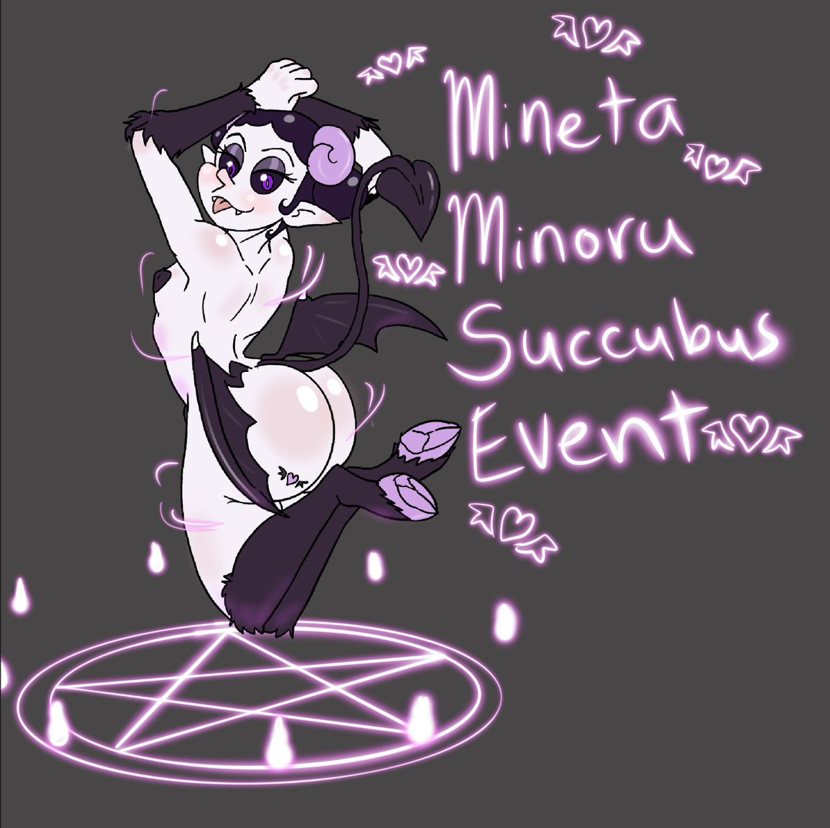 " 𝘿𝙞𝙙 𝙮𝙤𝙪 𝙨𝙪𝙢𝙢𝙤𝙣 𝙢𝙚 𝙛𝙤𝙧 𝙖 𝙩𝙧𝙞𝙘𝙠, 𝙤𝙧 𝙖 𝙩𝙧𝙚𝙖𝙩?~  "

   💜 Succubus Event 💜
      Mineta Minoru
      Former Pro Hero, current Succubus for Hire

Unfortunately Straight
18+ only [No Minors]

Check pinned for more details