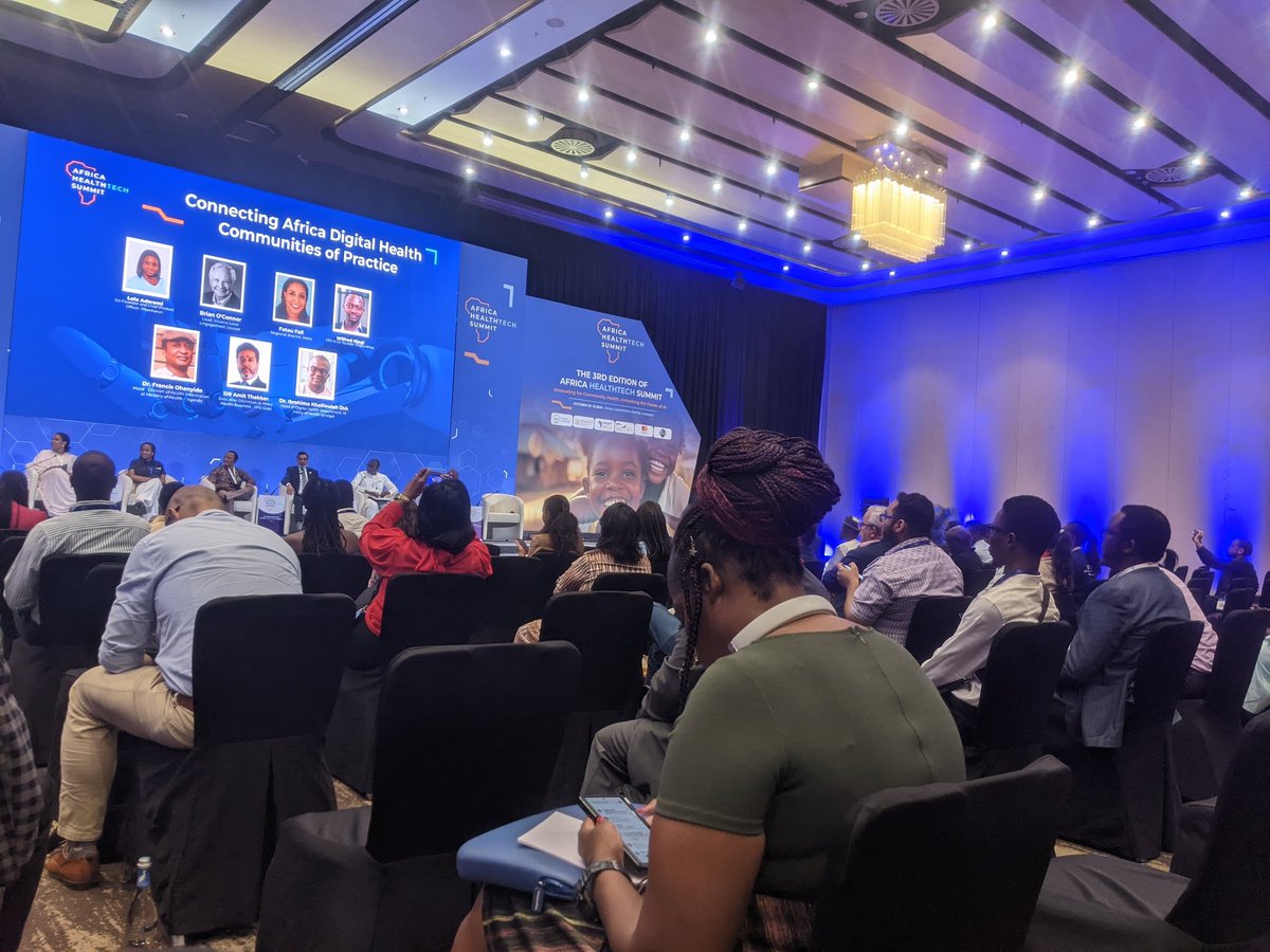 kamudave's tweet photo. At #AHTS2024, the energy is electric! ⚡️ eFiche is proud to be part of the "Connecting Africa Digital Health Communities of Practice" session. 🙌🏾 It's inspiring to see leaders across sectors coming together to advance #digitalhealth in Africa. #innovation #collaboration #eFiche https://t.co/Y0sExVaZNp