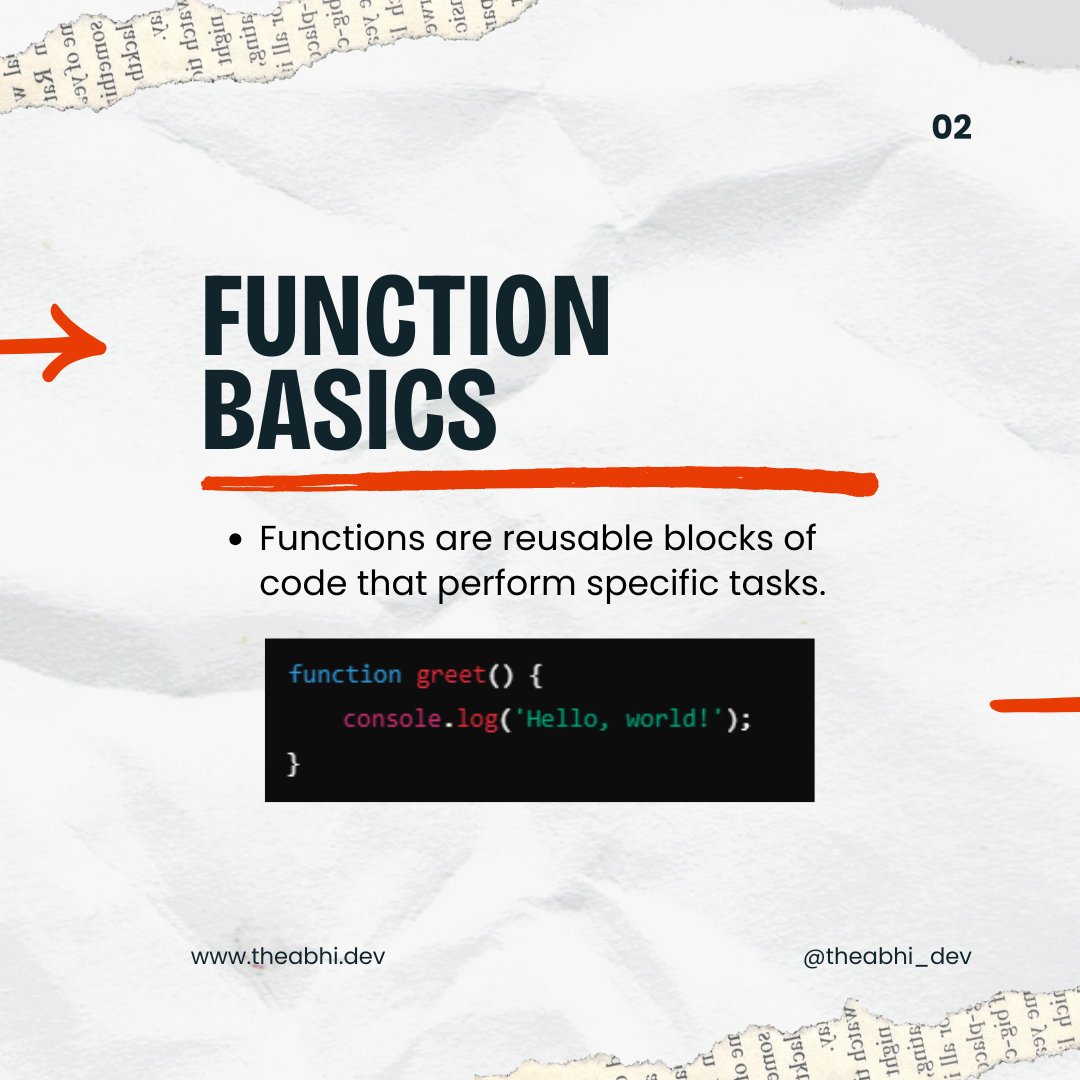 theabhi_dev's tweet image. JavaScript functions are the foundation of web interactivity. Discover how function declarations, arrow functions, and closures work together to enable powerful functionality. #JavaScriptFunctions #Scope #Closures #WebDevelopment #75DaysMERNChallenge #MERN