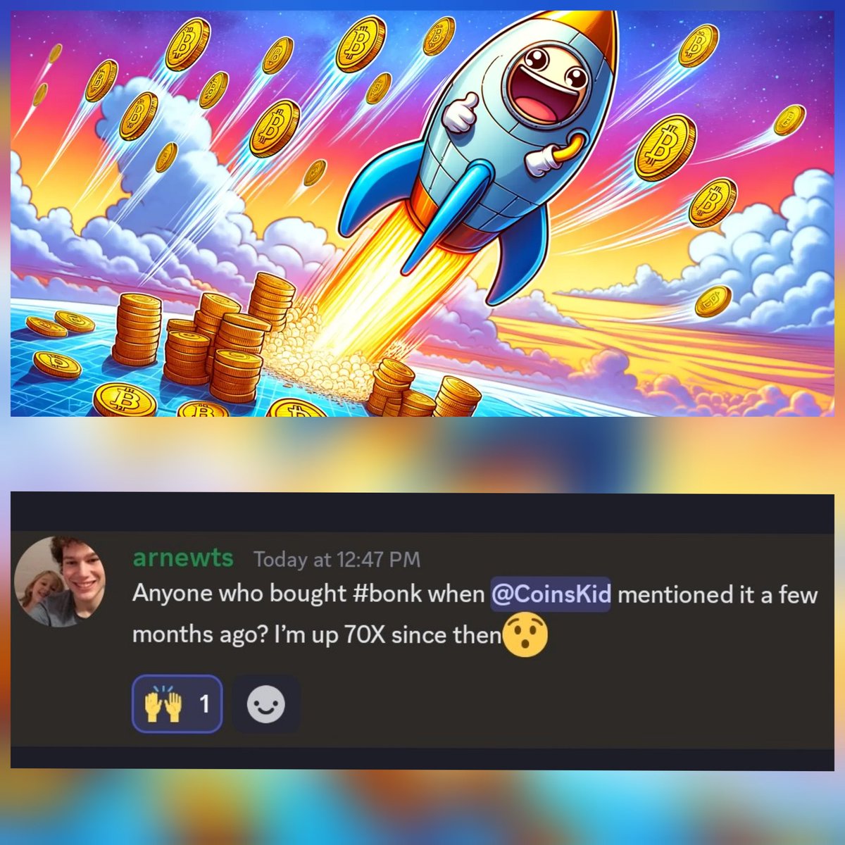 Coins_Kid's tweet photo. I have been looking for a new #memecoin to invest in and I think I have found 3 fantastic projects for the CKC.

I have posted these to the #discordcrew in the #memecoin section!

I'm very excited by one of these under the radar #solana #memecoins

#crypto

Best of luck all 👍 https://t.co/RfpqYRZHwK