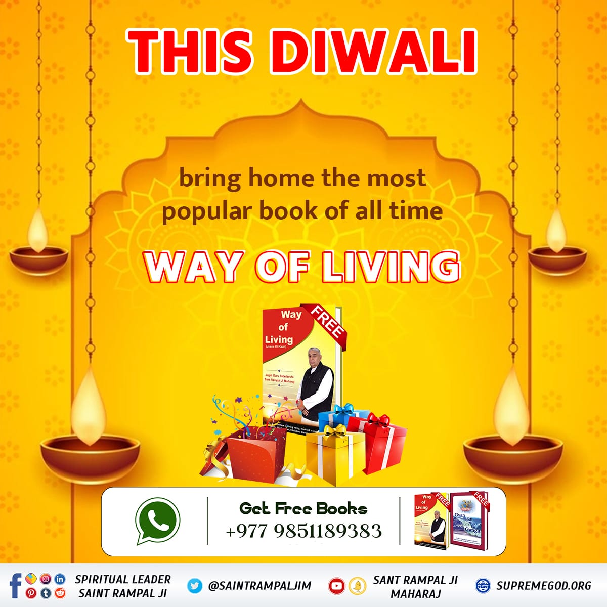 #दीपावली_मनाउने_सहि_तरिका
 आखिर को हुन् त पूर्ण परमात्मा जसले सदाका लागि हाम्रो जीवन उज्यालो/सुखमय बनाउन सक्नुहुन्छ? जान्नका लागि अवश्य पढ्नुहोस् पुस्तक ज्ञान गंगा।