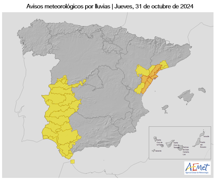 AEMET_Esp's tweet photo. Buenos días.

⛈️Aviso de nivel naranja (peligro importante) en as provincias de Tarragona y Castellón.
Ya hay tormentas muy fuertes en la zona, especialmente en el norte de Castellón.

¡Sigue el tiempo adverso! ¡Precaución!
#dana

Avisos actualizados:
🔗https://t.co/BLdoSsO2Qv https://t.co/lkcm52KacA