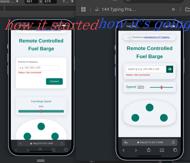 EngineerHamziey's tweet photo. 🚀 Improving the UI/UX for a Seamless Experience!

🔹 Shortened text labels
🔹 Compact box sizes
🔹 Adjusted margins &amp; padding
🔹 Smaller, optimized slider
🔹 Ergonomic control pad
Excited for user feedback!
#arduino #esp32 #iotsolutions #frontend #Hamzatronics #EngineerHamziey https://t.co/K1gkjmxb6y