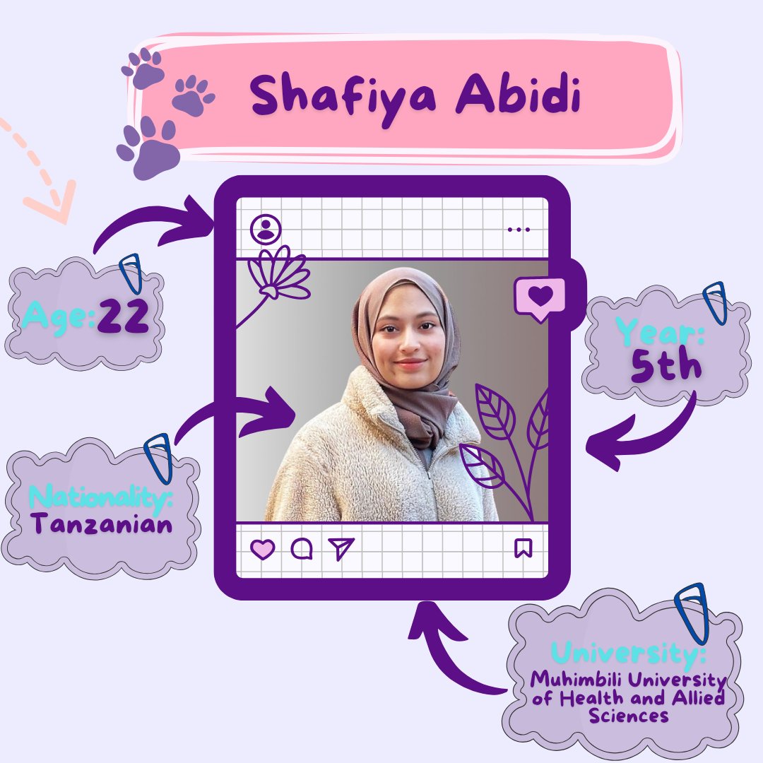 FAMSA_SCOPE's tweet photo. Meet our East Africa Regional Coordinator, Shafiya Abdi, a 5th year medical student from Tanzania with aspirations in the field of surgery! https://t.co/n0z6uemzyT