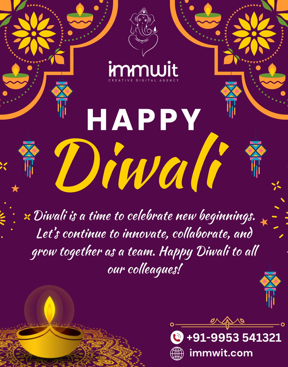 Immwit's tweet photo. ✨🌸 Wishing You a Bright and Prosperous Diwali from IMMWIT! 🌸✨

May this Festival of Lights bring joy, success, and new opportunities for growth to you and your business. 

#HappyDiwali #IMMWIT #FestivalOfLights #DigitalGrowth #SEO #WebDevelopment #SEOServices #BusinessSuccess https://t.co/Ryk2VxeINb