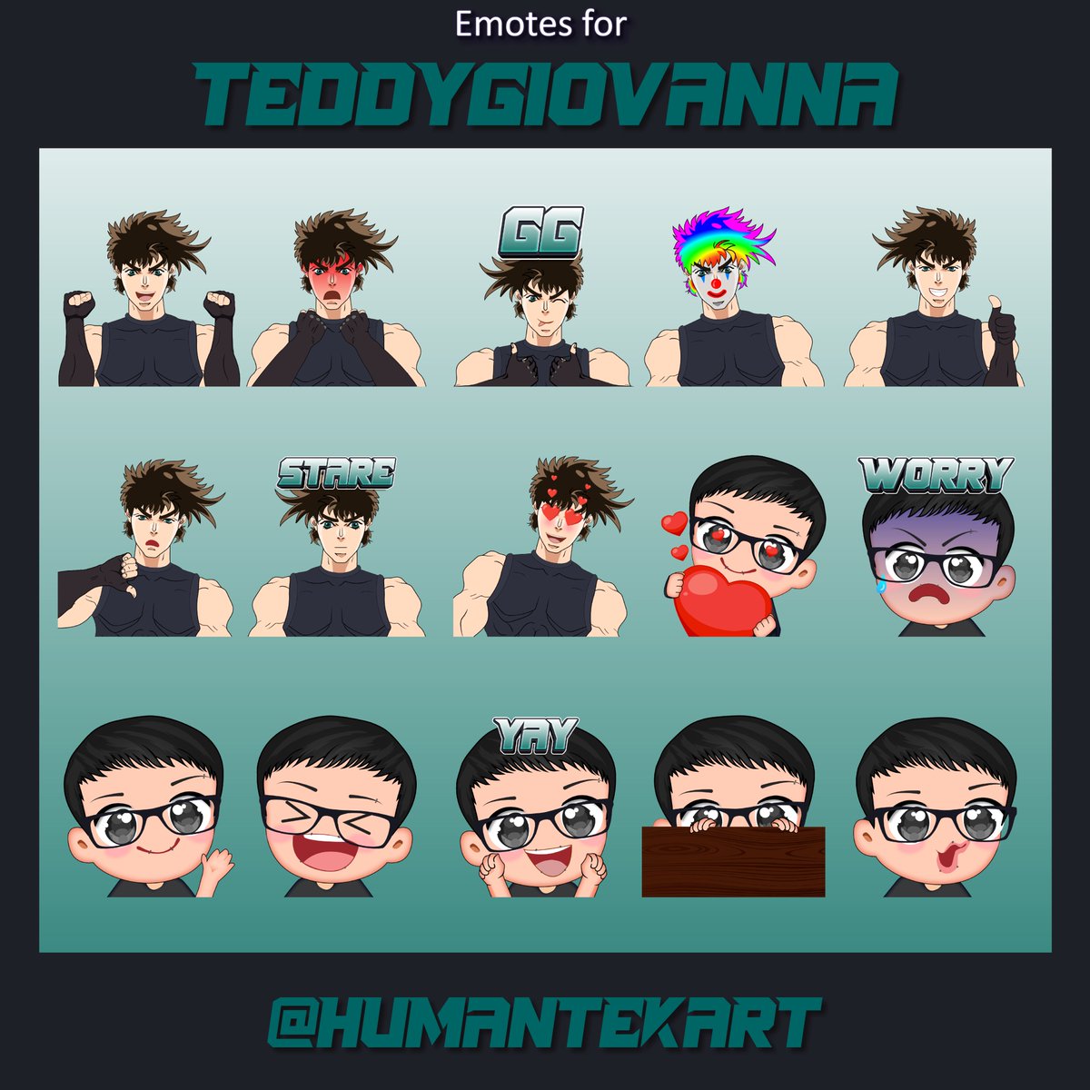 My Brand New "Static Emotes"😍🔥
Let’s make your channel pop!

#TwitchStreamer #AnimatedEmotes #StreamUpgrades #TwitchCommunity #EmoteArt #StreamingSetup #ContentCreator #TwitchGrowth #GamerLife #CustomEmotes #StreamingCommunity