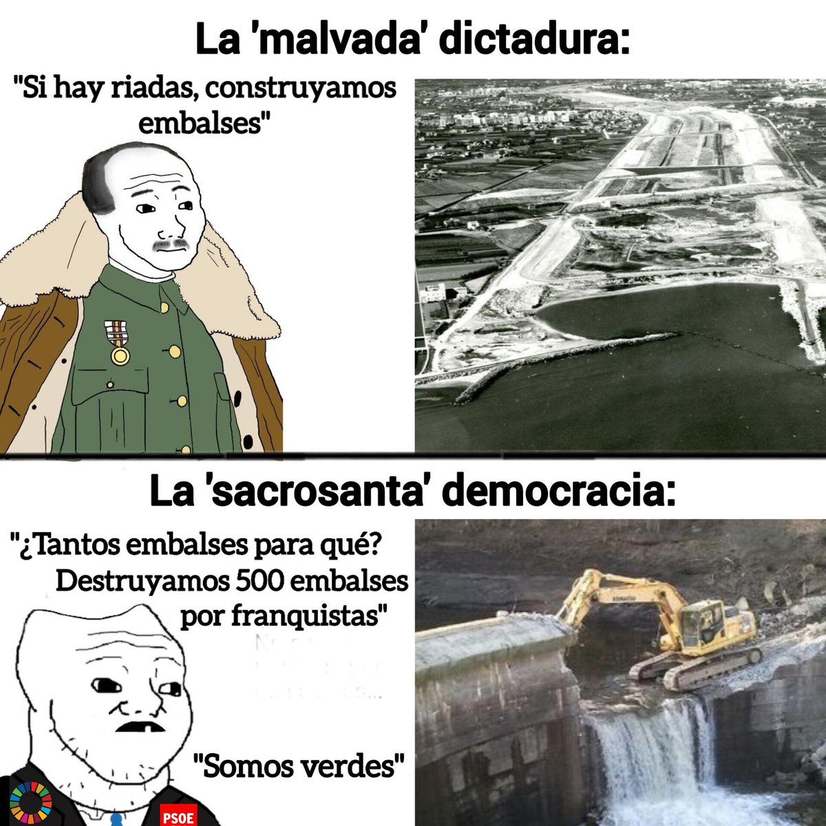 Desde el principio, los agitadores de extrema derecha tienen un responsable: el bulo de las presas. Y un héroe: Francisco Franco

El resumen es simple: la culpa es del Gobierno, el cambio climático no tiene nada que ver y con Franco vivíamos mejor
elpais.com/tecnologia/202…