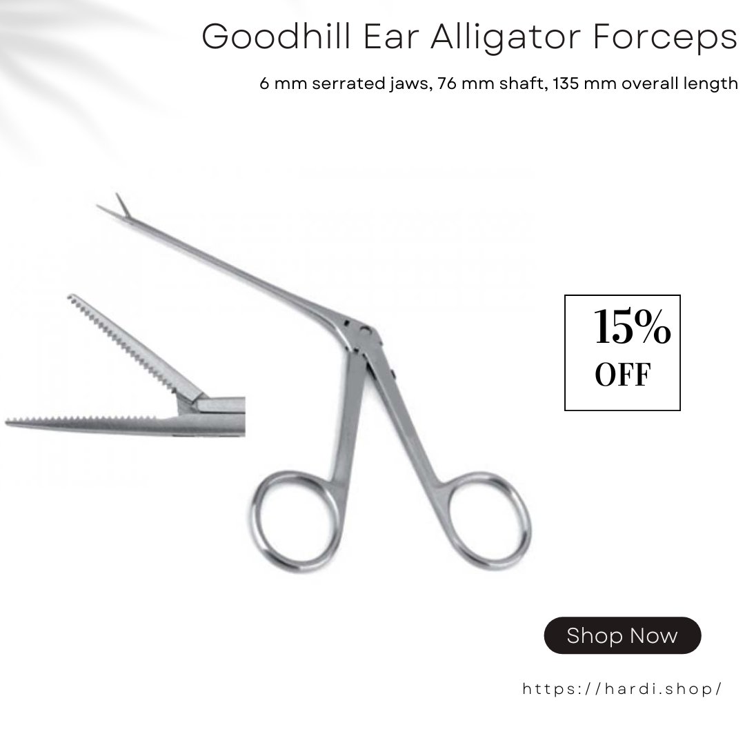 hardishop's tweet image. Discover Goodhill Ear Alligator Forceps: Straight, 6mm serrated jaws. Shop now at t.ly/okvM0

#GoodhillForceps #EarForceps #AlligatorForceps #ENTInstruments #SurgicalTools #EarSurgery #MedicalInstruments #Forceps #ENTProfessionals #MicroSurgery  #SurgicalSupplies