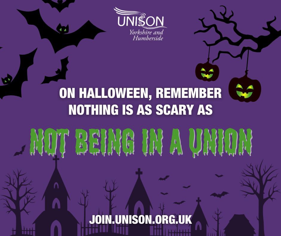 👻 No tricks with a <a href="/unisontheunion/">UNISON - UK's largest union</a> membership, but plenty of treats!

👉 join.unison.org.uk

Happy Halloween! 🎃