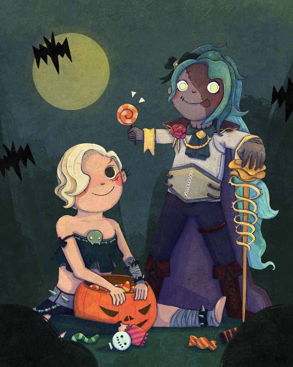 AFK_Journey's tweet photo. Some memories of being batty, creepy, chilly, eerie, deadly, ghostly, and downright scary!😱
The Fall Harvest has kicked off in #AFKJourney , where magisters can keep the ghoulish good times rolling. Don't miss out the Pumpkin Spirit!🎃

🎨Shout out to EsperiArtists
@kickingshoes 
@laziness035 
@windmaedchen_me 
@teted_draws