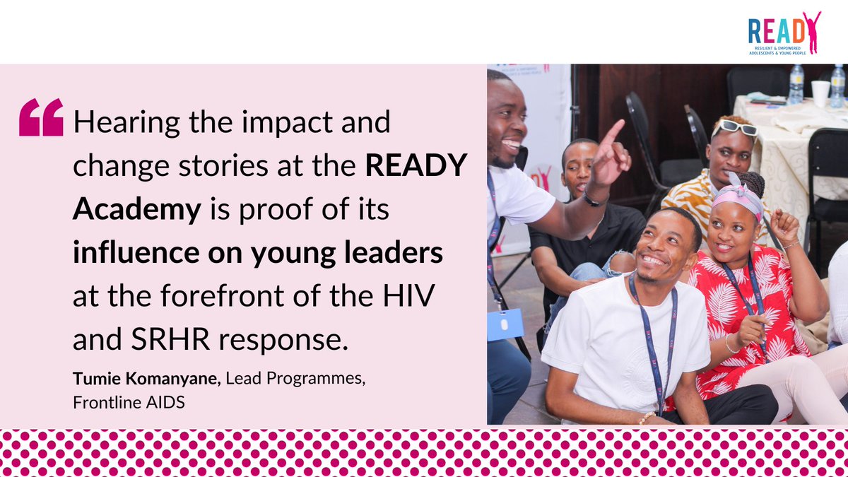 READY Movement (@ready_movement) on Twitter photo ✍️ <a href="/TumieKomanyane/">Tumie Dineo Komanyane</a>, Programmes Lead <a href="/frontlineaids/">Frontline AIDS</a>, shares how the READY Academy’s goal will support young ppl to:
1⃣Improve #SRHH & #HIV knowledge
2⃣Strengthen their capacity
3⃣Support ethical investment in youth-led solutions.
👉 Read more: frontlineaids.org/resources/read… ✍️ <a href="/TumieKomanyane/">Tumie Dineo Komanyane</a>, Programmes Lead <a href="/frontlineaids/">Frontline AIDS</a>, shares how the READY Academy’s goal will support young ppl to:
1⃣Improve #SRHH & #HIV knowledge
2⃣Strengthen their capacity
3⃣Support ethical investment in youth-led solutions.
👉 Read more: frontlineaids.org/resources/read…