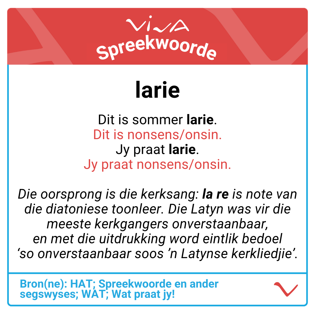 viva_afrikaans's tweet photo. #viva #afrikaans #vivaafrikaans #spreekwoorde #idiome #uitdrukkings #larie https://t.co/C37gwj1zt4