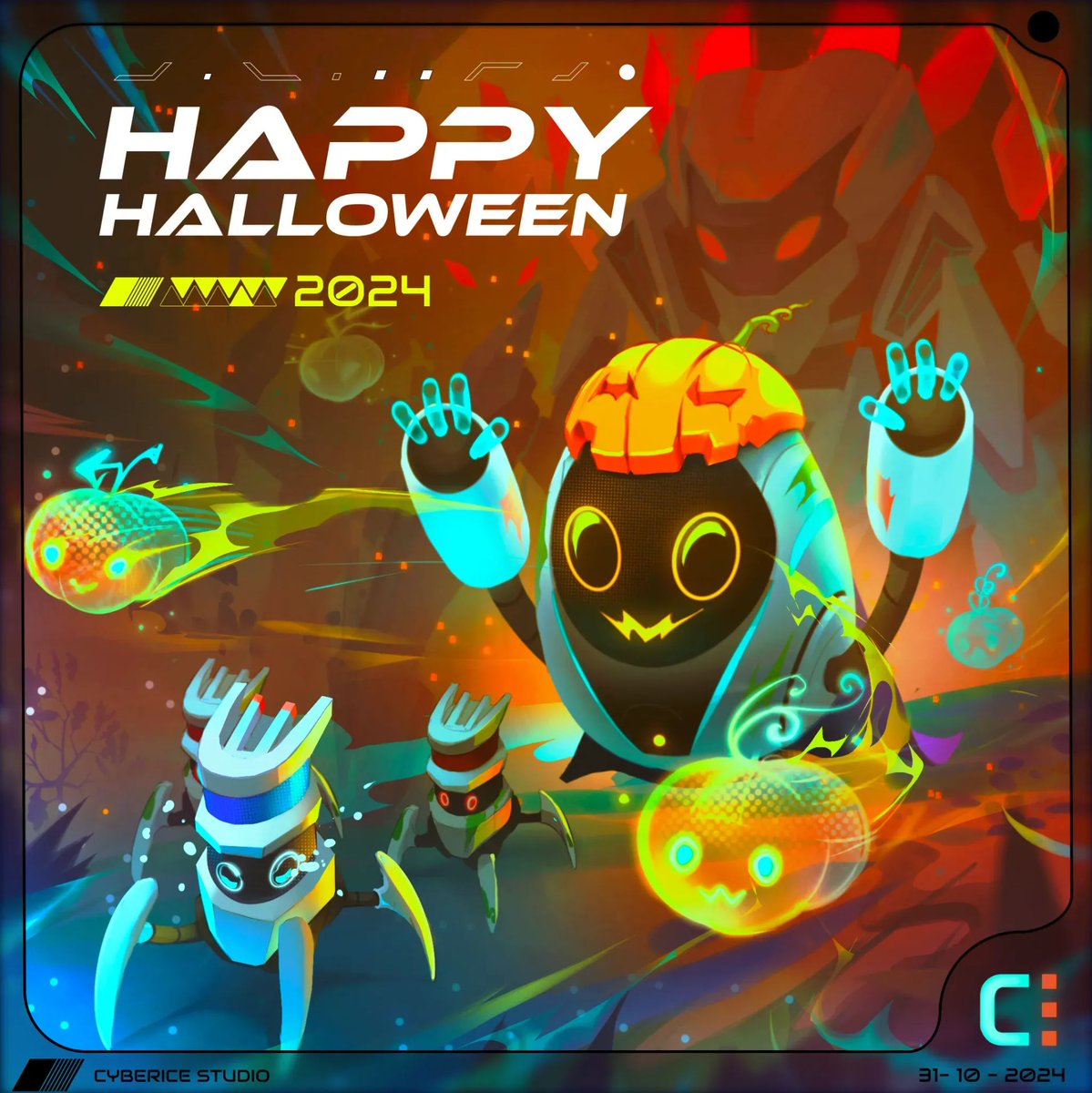 CyberIceStudio's tweet photo. Hope your Halloween is FRIGHTENING! 🎃@CyberIceStudio wishes you a nightmare-ish night of creative mischief &amp; thrilling adventures!
 👻But remember to wake up from those nightmares tomorrow morning! 🧟‍♂️💻
#HappyHalloween #SpookyNight #CreativeNightmares https://t.co/5KLGA6ZWFP