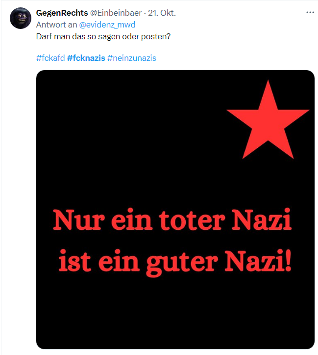 Auch zum Feiertag hat der  Königl.Sächs.Kammerjäger&amp;Entgrünisierungskomissär
Kandidaten welche Freude am Putzbeten haben:
<a href="/Zwetschge_1893/">LOMBASEGGL✨Drangsaleur Tomguy Couliboy | 1893 ✨</a> 
<a href="/xornot/">xornot</a> 
<a href="/whotardisblue/">T.A.R.D.I.S #FckNazis🌈🎩👭🇦🇹🇩🇪🇮🇱💙💙</a> 
@domingo4ever1 
@BlauMinion 
<a href="/Einbeinbaer/">GegenRechts</a> ❗
<a href="/Blumenkohlclown/">Blumenkohlclown</a> 
<a href="/spengler_olaf/">Olaf Spengler</a> 
<a href="/RPK40881803/">jocgay 📀</a>
Bitte einweisen!