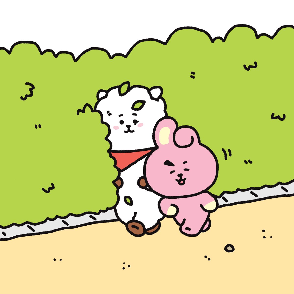 BT21_Japan's tweet photo. もう…
       　 押さないで…
    くれる…
😩

#BT21 #RJ #COOKY #LetRJRest #ベストフレンド #親友 #可愛い癖 https://t.co/9sxeOWSOER