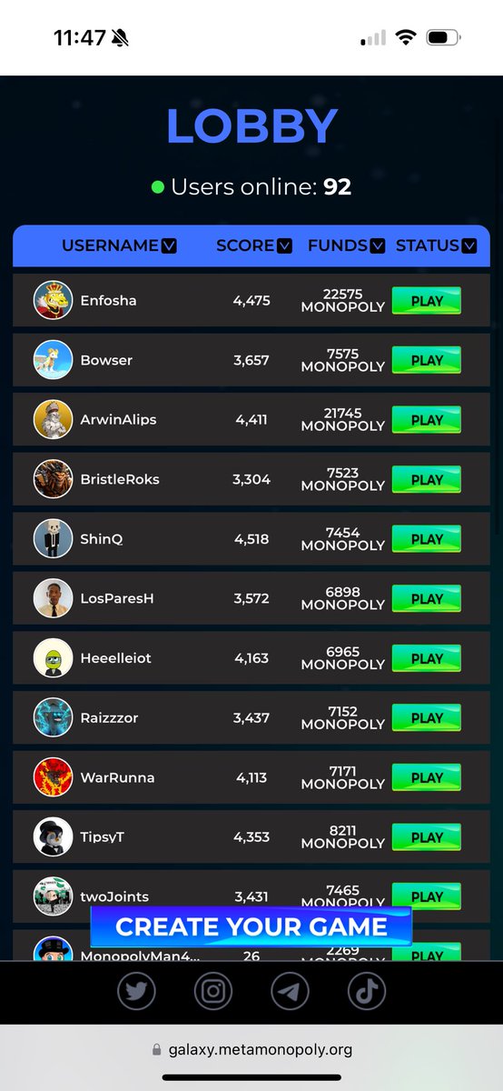 metamonopoly's tweet photo. 🔥 GALAXY RUN STATS UPDATE 🔥

We’ve officially hit over 10,000+ active users and over 9,000 volume in #ETH !!!

The lobby is packed with users all day every single day. 

Connect, Deposit, and Play!

👉 https://t.co/fyAWyZbSeg https://t.co/f6KtZkMVKK
