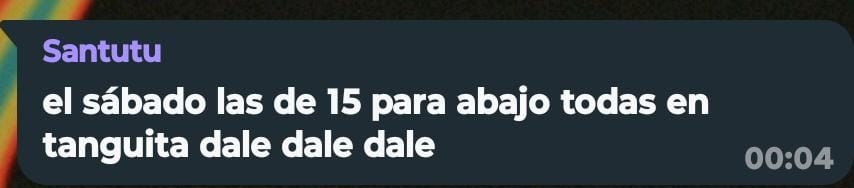 Lo dijo Santi, no yo