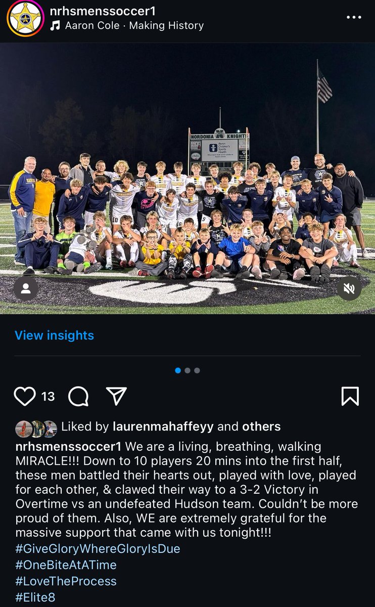 NRHSMensSoccer's tweet photo. #GiveGloryWhereGloryIsDue
#OneBiteAtATime
#LoveTheProcess
#Elite8 https://t.co/Q1kOzq3BW1
