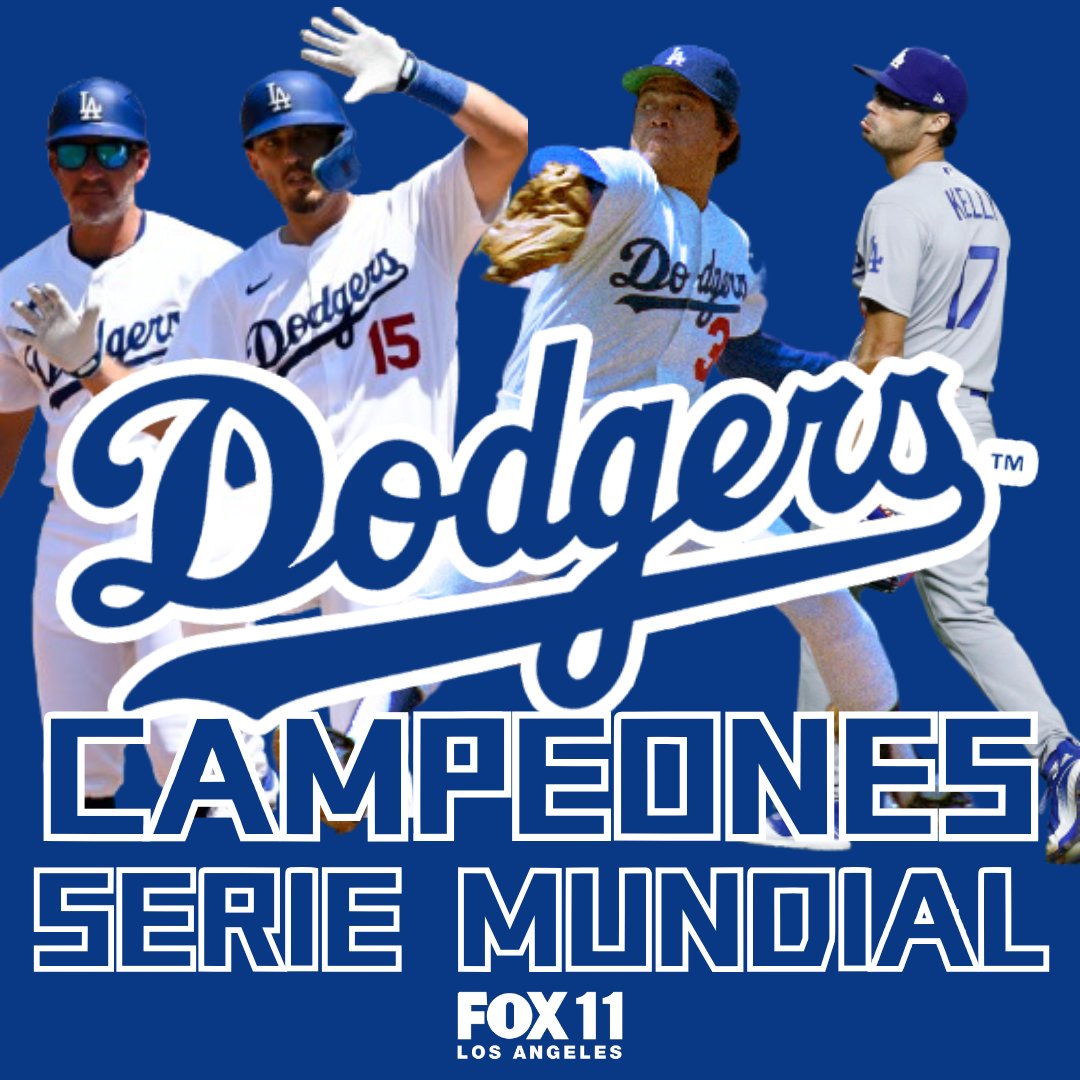 FOXLA's tweet photo. WORLD. SERIES. CHAMPIONS. Your Los Angeles Dodgers are #WorldSeries champions! https://t.co/riMBLTNOeI