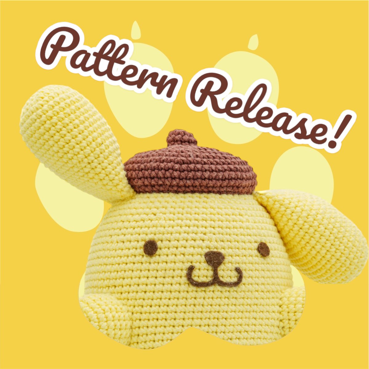 KumaCrochets's tweet photo. Released my Sanrio Pom Pom Purin Crochet Amigurumi Pattern! You can find this pattern on my website or on my Ravelry!

#crochet #sanrio #Pompompurin https://t.co/AL7OuEwXRc