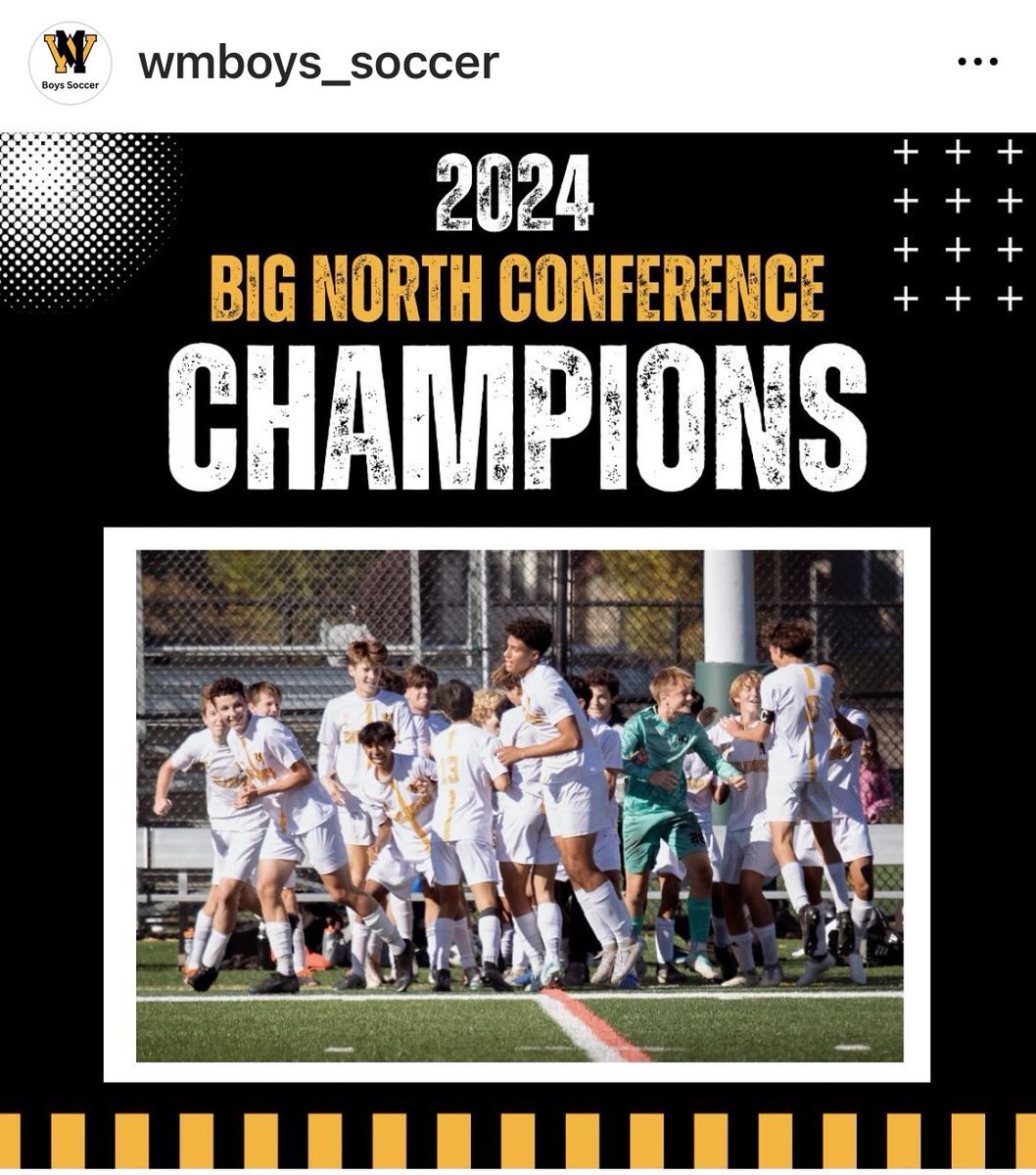 Congratulations to the WM Highlander Boys Soccer team on winning the Big North Conference! 
💛🖤⚽️🖤💛
instagram.com/p/DBxaFVItHoS/…